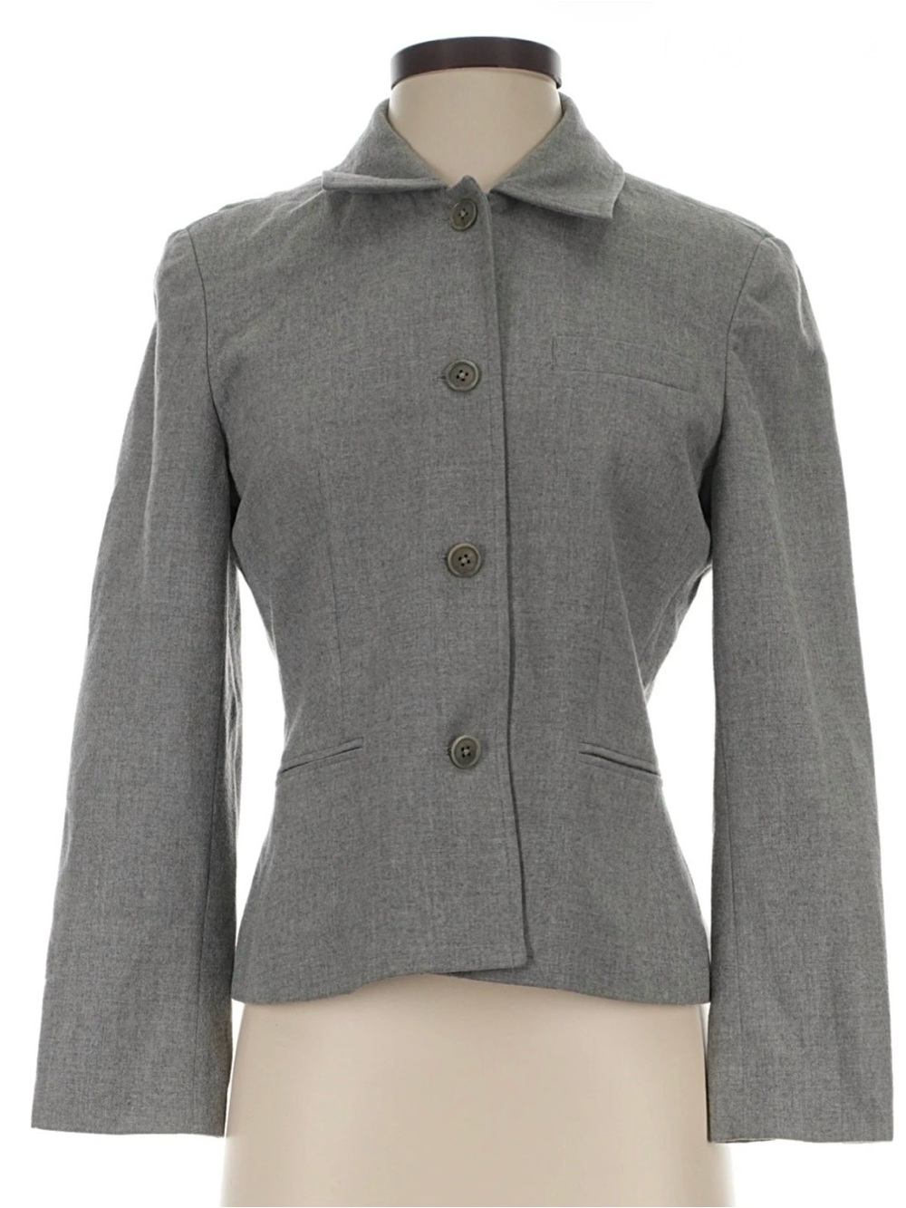 Lauren Ralph Lauren Grey Wool Blend Blazer – Size 4P